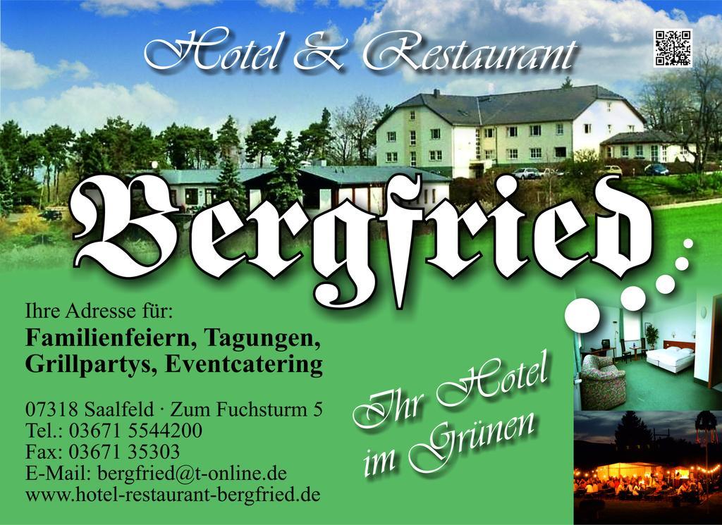 Hotel & Restaurant Bergfried Saalfeld Saale Exterior photo